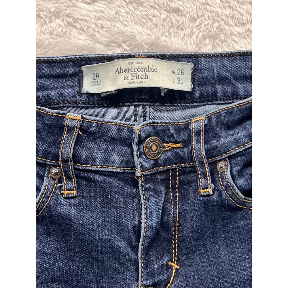 Abercrombie & Fitch A&F Super Skinny Jeans Womens Size 26/31‎ Dark Wash Denim - Picture 8 of 8